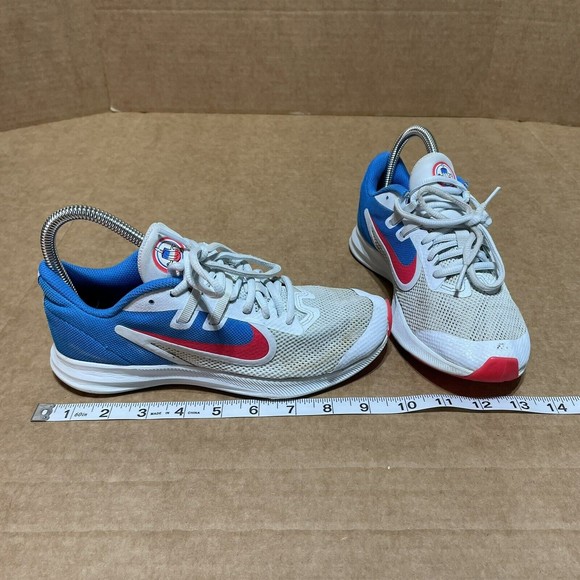 Nike 4.5Y/Womens 6 Bomb Pop CD8137-400 Tennis Shoe Downshifter Heat Check White - Picture 8 of 9